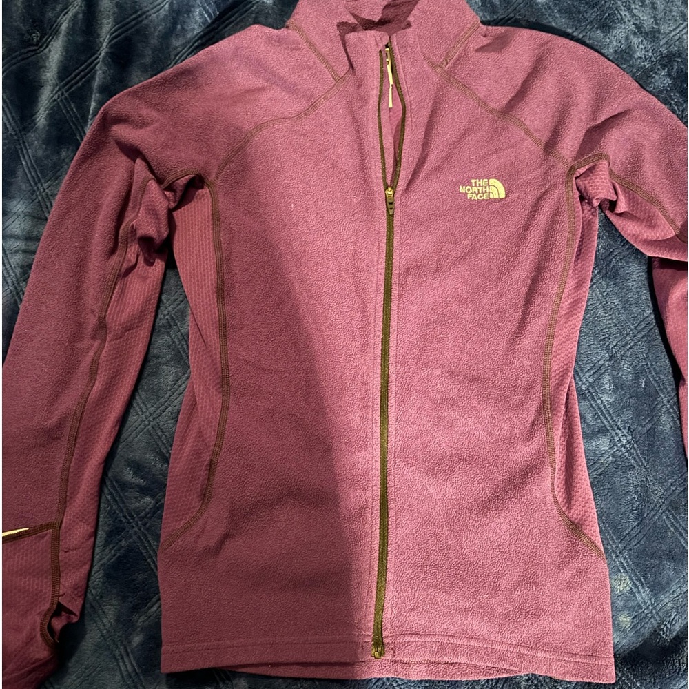 Women’s size S The North Face purple zippered light weight sweatshirt